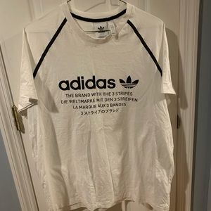 Mens XL Adidas three stripes tee